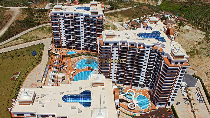 Квартира 1+1 с видом на море в комплексе с развитой инфраструктурой, Махмутлар, 73 м2 - Ракурс 38