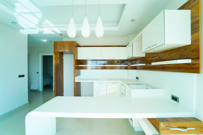 Меблированная трехкомнатная квартира с видом на море в районе Махмутлар, 120м - Ракурс 26