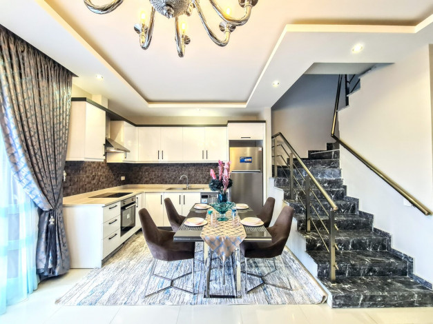 Дуплекс в жилом комплексе вблизи Средиземного моря в районе Каргыджак, 120м2 - Ракурс 13