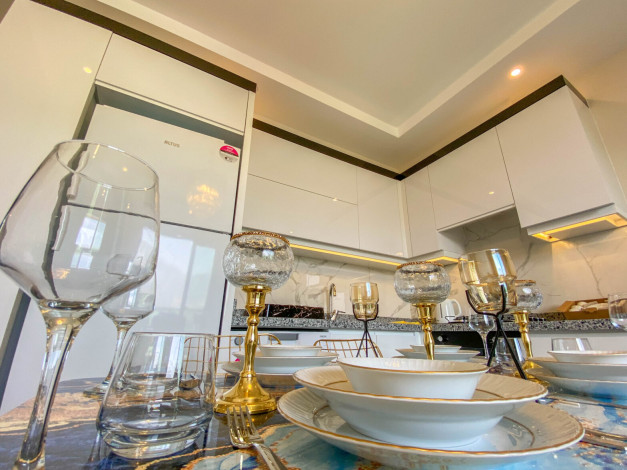 Двухкомнатная меблированная квартира в новом комплексе с богатой внутренней инфраструктурой в районе Махмутлар, 40м - Ракурс 4