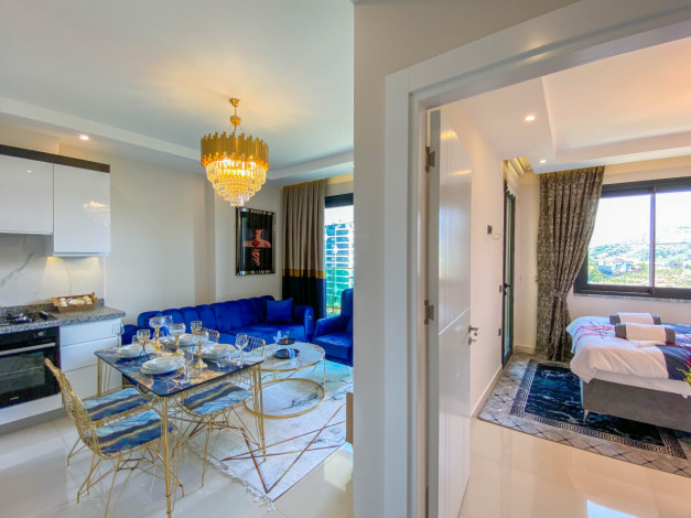 Двухкомнатная меблированная квартира в новом комплексе с богатой внутренней инфраструктурой в районе Махмутлар, 40м - Ракурс 15