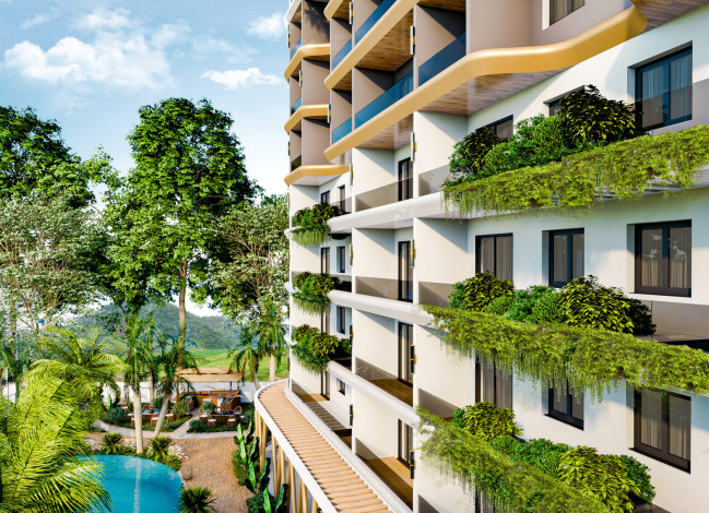 Новый инвестиционный проект в районе Авсаллар в 950 метрах к морю - Ракурс 3