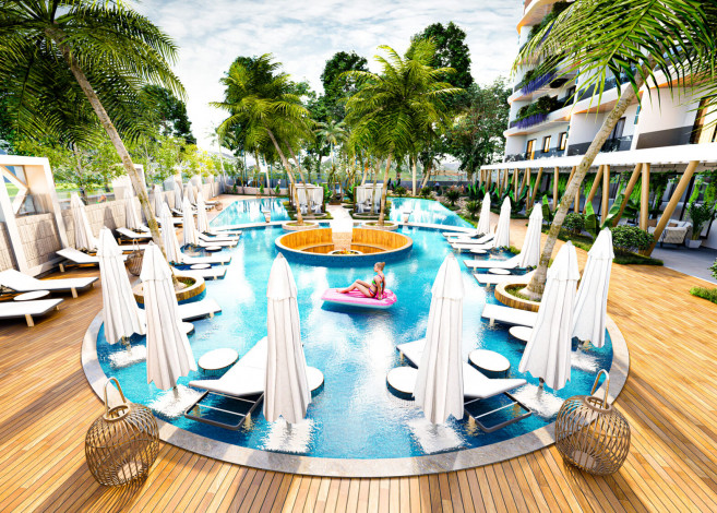 Новый инвестиционный проект в районе Авсаллар в 950 метрах к морю - Ракурс 7