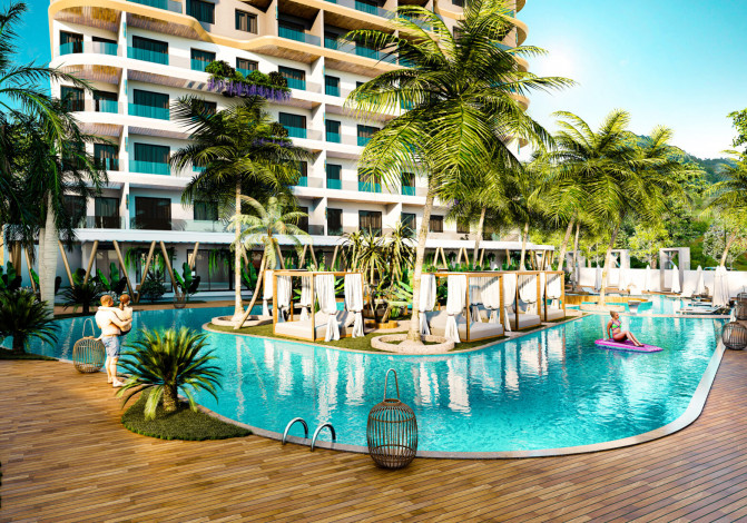 Новый инвестиционный проект в районе Авсаллар в 950 метрах к морю - Ракурс 14