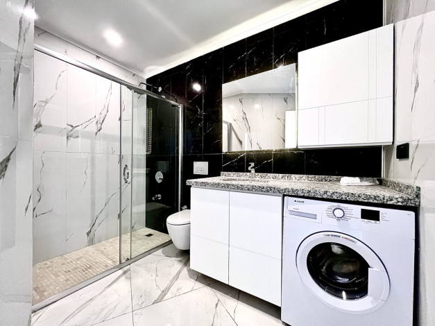 Новая квартира планировки 1+1, 70м2 с видом на море в премиум комплексе, Каргыджак - Ракурс 9