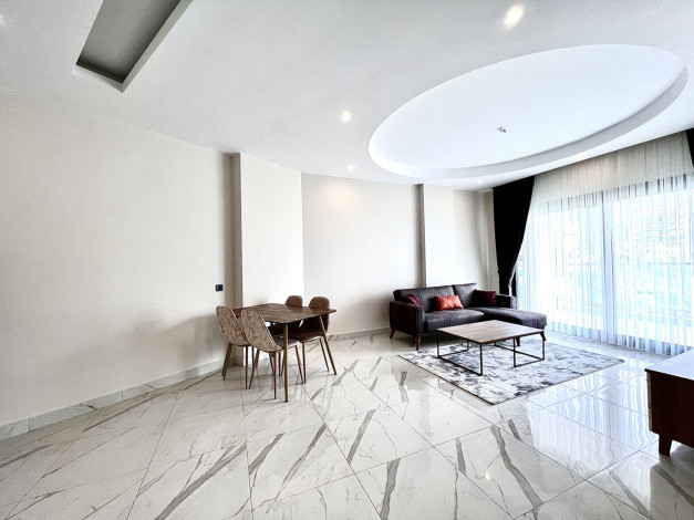 Новая квартира планировки 1+1, 70м2 с видом на море в премиум комплексе, Каргыджак - Ракурс 11