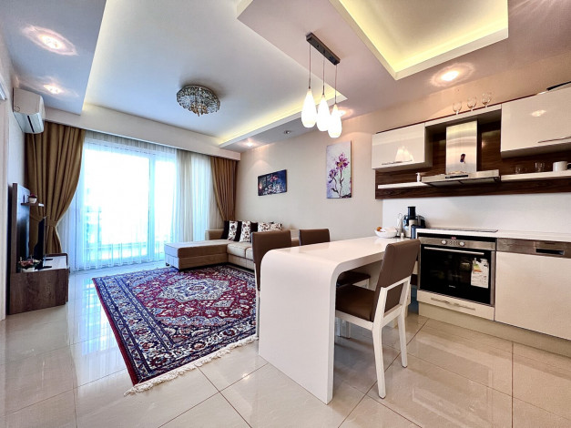 Уютная меблированная квартира 1+1, 75м2  в жилом комплексе, район Махмутлар - Ракурс 11