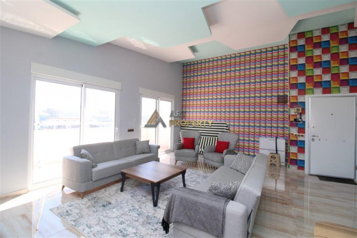 Меблированный пентхаус 3+1, 180м2 с видом на море, район Махмутлар - Ракурс 18