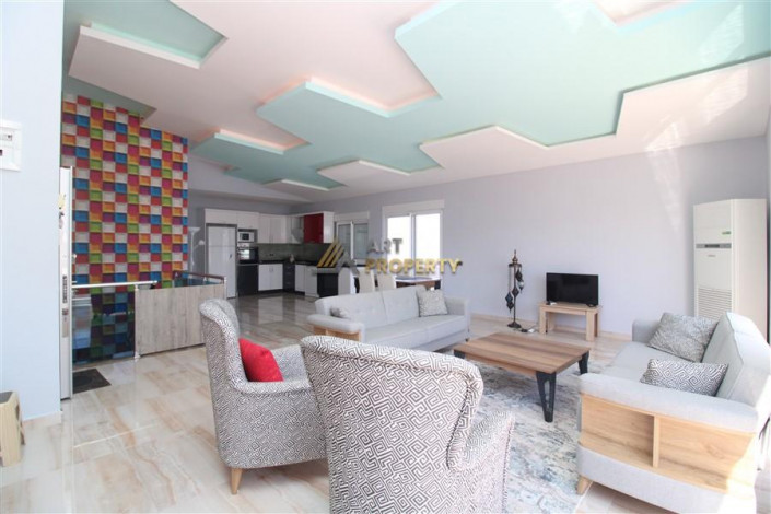 Меблированный пентхаус 3+1, 180м2 с видом на море, район Махмутлар - Ракурс 20