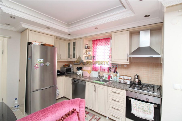 Просторная меблированная квартира 2+1, 120м2 на первой береговой линии  с видом на море, Махмутлар - Ракурс 25