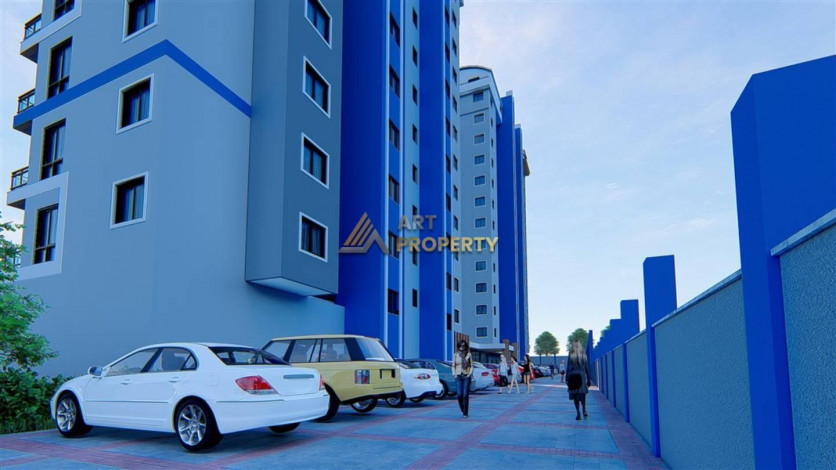 Апартаменты планировки 2+1,  85м2 с видом на море в современном жилом комплексе в районе Махмутлар - Ракурс 14