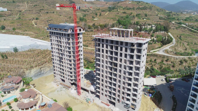 Апартаменты планировки 2+1,  85м2 с видом на море в современном жилом комплексе в районе Махмутлар - Ракурс 21