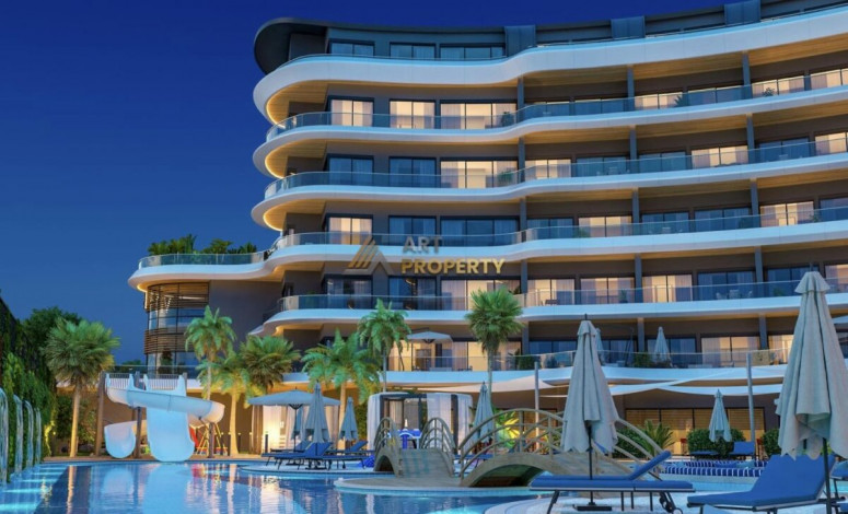 Две видовые квартиры планировки 1+1, 65м2 в премиум комплексе, район Каргыджак - Ракурс 10