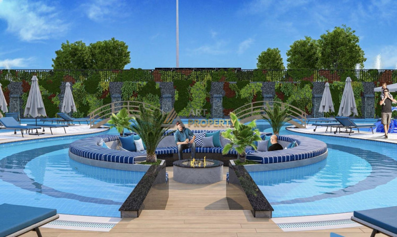 Две видовые квартиры планировки 1+1, 65м2 в премиум комплексе, район Каргыджак - Ракурс 13