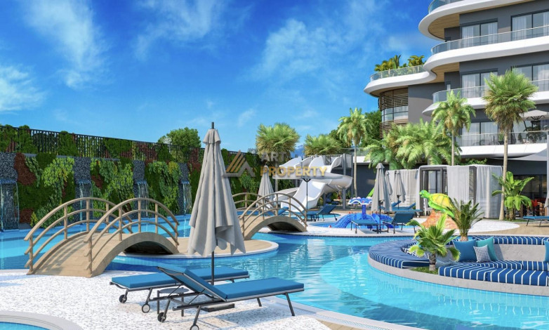 Две видовые квартиры планировки 1+1, 65м2 в премиум комплексе, район Каргыджак - Ракурс 14