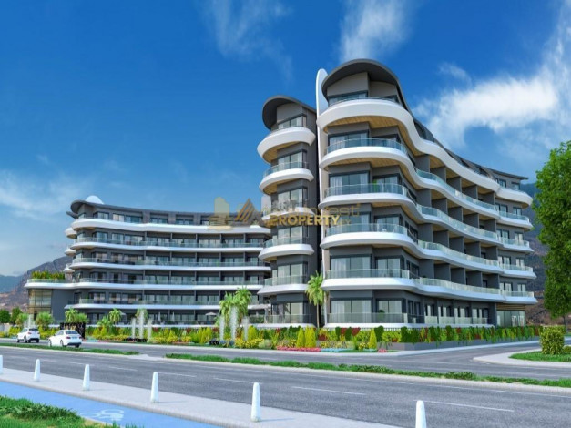 Две видовые квартиры планировки 1+1, 65м2 в премиум комплексе, район Каргыджак - Ракурс 22