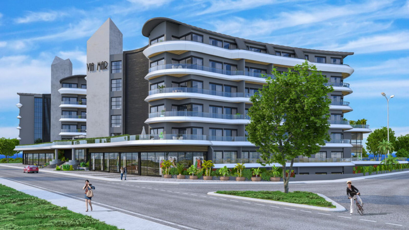 Две видовые квартиры планировки 1+1, 65м2 в премиум комплексе, район Каргыджак - Ракурс 23