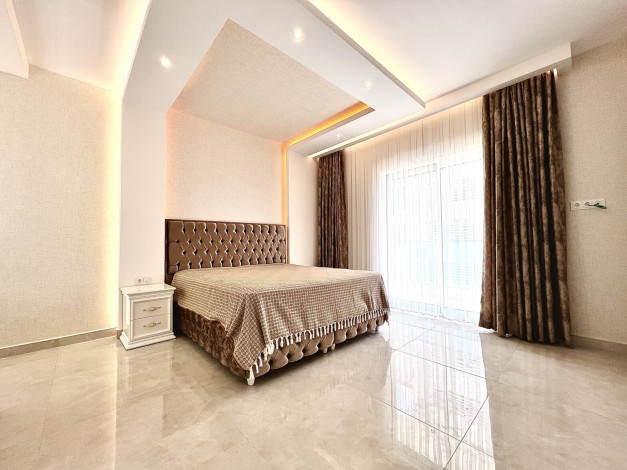 Шикарная квартира 2+1, 130м2 в комплексе премиум класса с видом на Средиземное море, Махмутлар - Ракурс 3