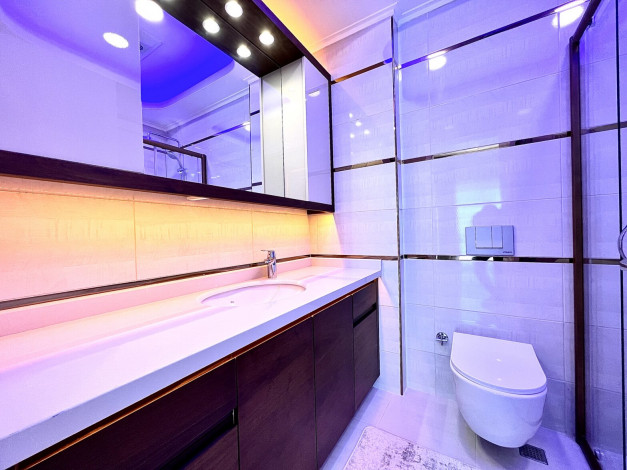 Шикарная квартира 2+1, 130м2 в комплексе премиум класса с видом на Средиземное море, Махмутлар - Ракурс 7