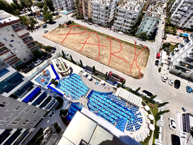 Шикарная квартира 2+1, 130м2 в комплексе премиум класса с видом на Средиземное море, Махмутлар - Ракурс 12