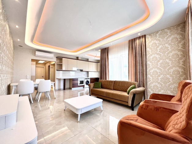 Шикарная квартира 2+1, 130м2 в комплексе премиум класса с видом на Средиземное море, Махмутлар - Ракурс 19