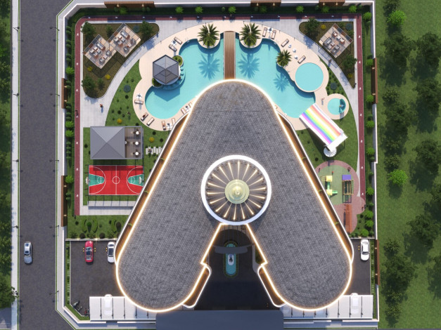 Новый инвестиционный проект на стадии строительства в районе Газипаша, Аланья - Ракурс 5