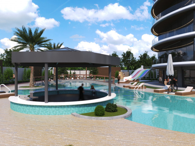 Новый инвестиционный проект на стадии строительства в районе Газипаша, Аланья - Ракурс 13