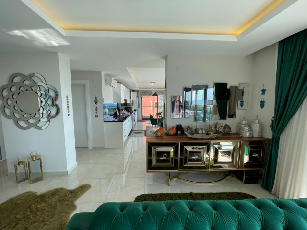 Просторная видовая квартира планировки 2+1, 160м2 на первой береговой линии в районе Махмутлар - Ракурс 46