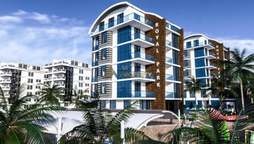 Апартаменты планировки 2+1, 100м2 с видом на море в комплексе уровня ультра люкс, район Каргыджак - Ракурс 1