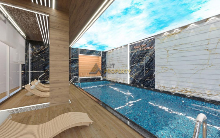 Апартаменты планировки 2+1, 100м2 с видом на море в комплексе уровня ультра люкс, район Каргыджак - Ракурс 10