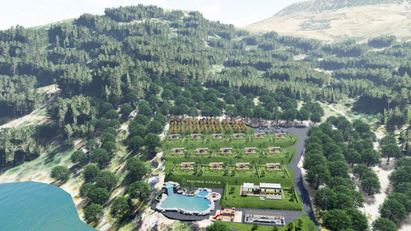 Новый проект вилл планировки 1+1, 45м2 в районе Карапинар, Махмутлар - Ракурс 5