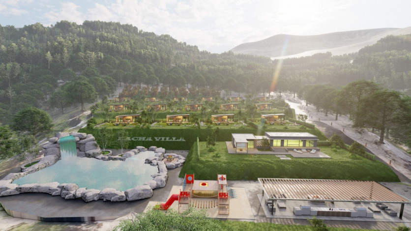 Новый проект вилл планировки 1+1, 45м2 в районе Карапинар, Махмутлар - Ракурс 8