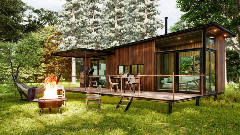 Новый проект вилл планировки 1+1, 45м2 в районе Карапинар, Махмутлар - Ракурс 10