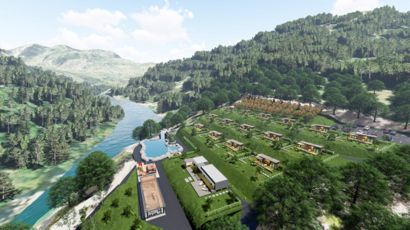 Новый проект вилл планировки 1+1, 45м2 в районе Карапинар, Махмутлар - Ракурс 32