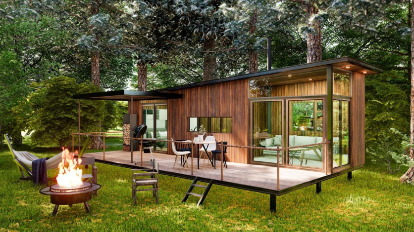 Новый проект вилл планировки 1+1, 45м2 в районе Карапинар, Махмутлар - Ракурс 37