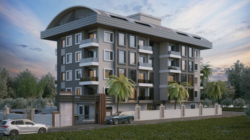 Новый современный проект на стадии строительства с квартирами 1+1, 2+1 в районе Оба - Ракурс 4