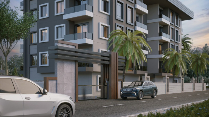 Новый современный проект на стадии строительства с квартирами 1+1, 2+1 в районе Оба - Ракурс 7