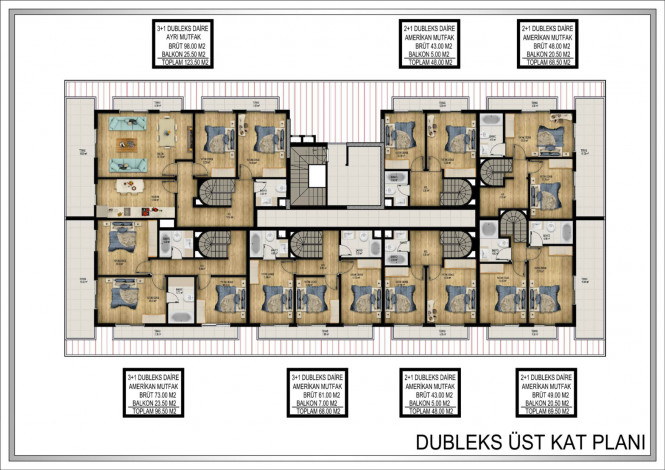 Новый современный проект на стадии строительства с квартирами 1+1, 2+1 в районе Оба - Ракурс 10
