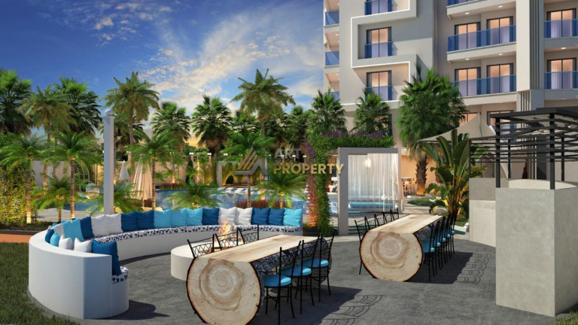 Апартаменты планировки 2+1, 100м2 в премиум комплексе в центре Алании - Ракурс 24