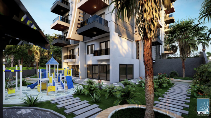 Новый жилой комплекс с апартаментами 1+1, 2+1 в районе Газипаша, Аланья - Ракурс 2