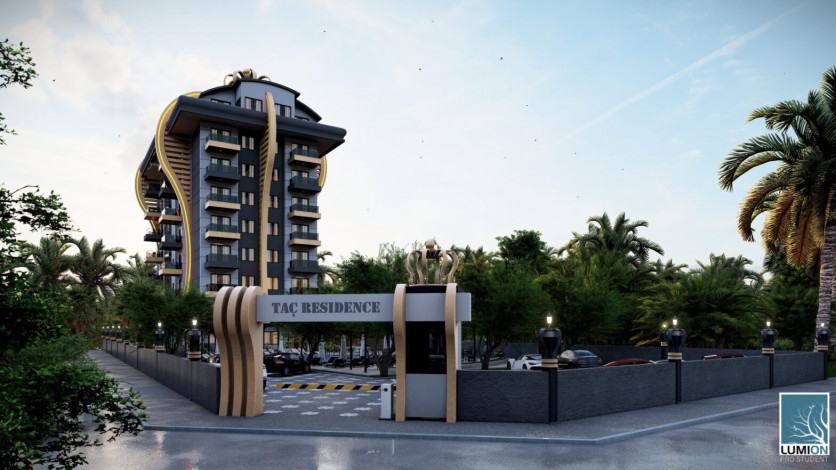 Новый жилой комплекс с апартаментами 1+1, 2+1 в районе Газипаша, Аланья - Ракурс 7