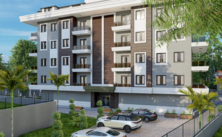 Новый инвестиционный проект на стадии строительства с квартирами 2+1 и 4+1 в районе Оба - Ракурс 2