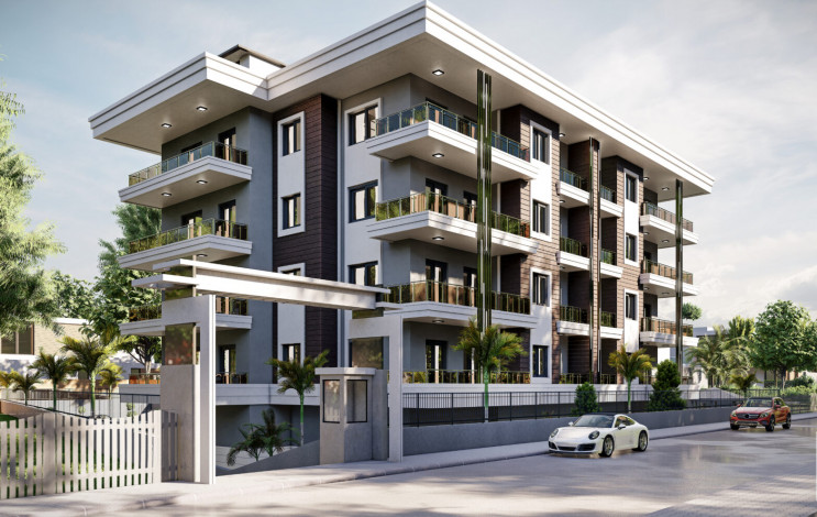 Новый инвестиционный проект на стадии строительства с квартирами 2+1 и 4+1 в районе Оба - Ракурс 5