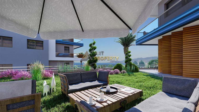 Апартаменты планировки 1+1, 55м2 в современном жилом комплексе, район Каргыджак - Ракурс 4