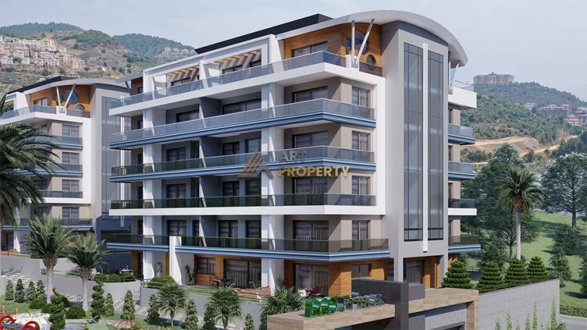 Апартаменты планировки 1+1, 55м2 в современном жилом комплексе, район Каргыджак - Ракурс 21