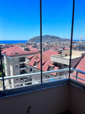 Меблированная квартира планировки 2+1, 120м2 с видом на море и крепости Алании, район Джикджилли - Ракурс 3