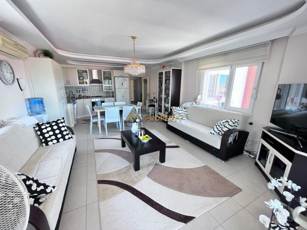 Меблированная квартира планировки 2+1, 120м2 с видом на море и крепости Алании, район Джикджилли - Ракурс 14