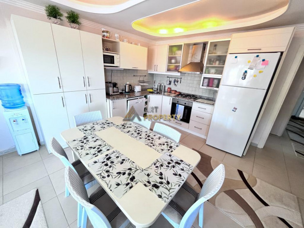 Меблированная квартира планировки 2+1, 120м2 с видом на море и крепости Алании, район Джикджилли - Ракурс 15