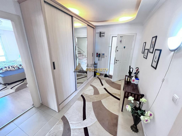 Меблированная квартира планировки 2+1, 120м2 с видом на море и крепости Алании, район Джикджилли - Ракурс 16