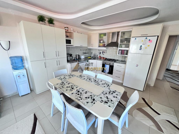 Меблированная квартира планировки 2+1, 120м2 с видом на море и крепости Алании, район Джикджилли - Ракурс 18